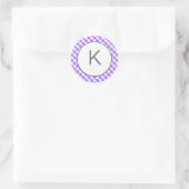 Stickers Monogramme En vichy violet (Sac)