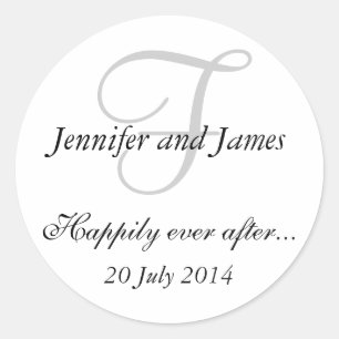 Stickers Monogramme F pour les faveurs de mariage