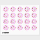 Stickers Monogramme "G" pour bébé fille (Feuille)