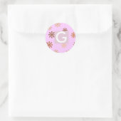 Stickers Monogramme "G" pour bébé fille (Sac)