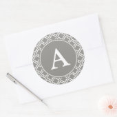 Stickers Monogramme gris et blanc (Enveloppe)