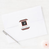 Stickers Monogramme H Monogramme Noir Et Rouge (Enveloppe)