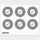 Stickers Monogramme Houndstooth (Feuille)