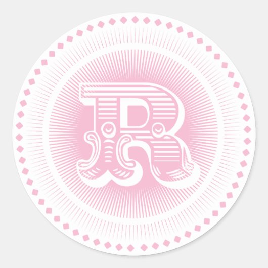Stickers Monogramme Lettre R (Devant)