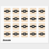 Stickers Monogramme Love Text en Crème (Feuille)