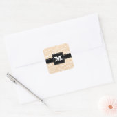 Stickers Monogramme Love Text en Crème (Enveloppe)