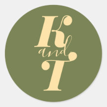 Stickers Monogramme Mariage Boho minimaux