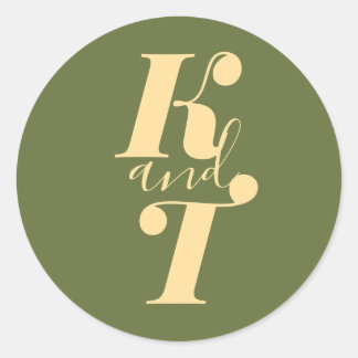 Stickers Monogramme Mariage Boho minimaux