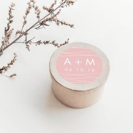 Stickers Monogramme Mariage de la ligne | Blush