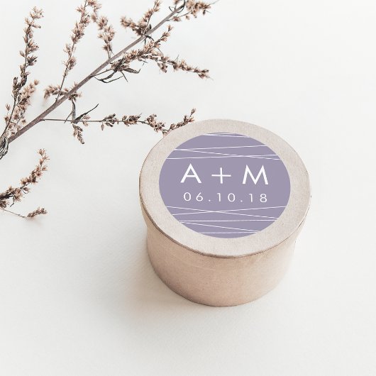 Stickers Monogramme Mariage de la ligne | Grey Lil