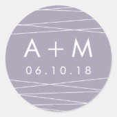 Stickers Monogramme Mariage de la ligne | Grey Lil (Devant)