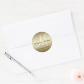 Stickers Monogramme Mariage d'or (Enveloppe)