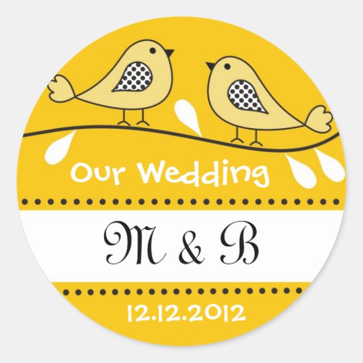 Stickers Monogramme Mariage Inséparables (Devant)