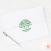 Stickers Monogramme Mariage Inséparables (Enveloppe)