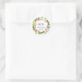 Stickers Monogramme Mariage parfaits de couronne f (Sac)
