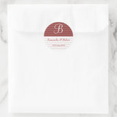 Stickers Monogramme mariage : Stripes Brown (Sac)