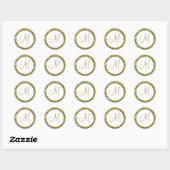 Stickers Monogramme Parties scintillant tendance : (Feuille)