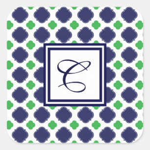 Stickers Monogramme Quatrefoil