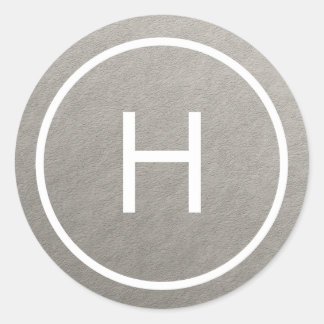Stickers Monogramme Rond de Paix tendance - Argent