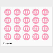 Stickers Monogramme rose (Feuille)