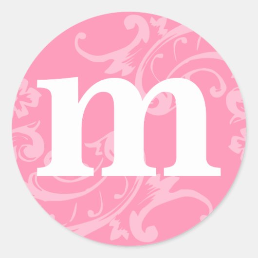 Stickers Monogramme rose (Devant)