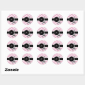Stickers Monogramme rose (Feuille)