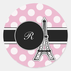 Stickers Monogramme rose