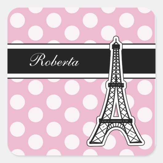 Stickers Monogramme rose (Devant)