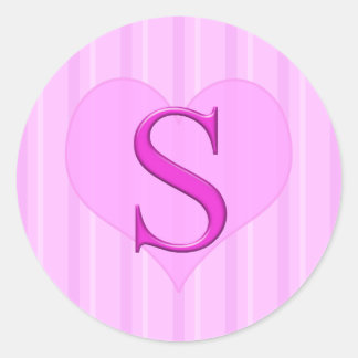 Stickers Monogramme rose S 001
