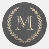 Stickers Monogramme Style Chalkboard (Devant)