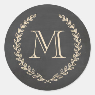 Stickers Monogramme Style Chalkboard