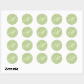 Stickers Monogramme vert pomme (Feuille)