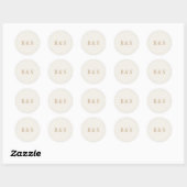 Stickers Monogramme Vintage Or Chic (Feuille)