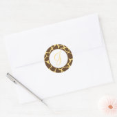 Stickers Monogrammes à imprimer en girafe (Enveloppe)
