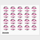 Stickers Monogrammes en dentelle rose et imprimé Z (Feuille)