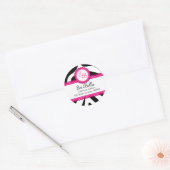 Stickers Monogrammes en dentelle rose et imprimé Z (Enveloppe)