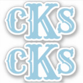 Stickers Monogrammes | Étiquettes initiaux occiden (Devant)