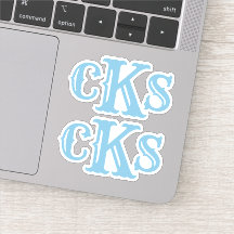 Stickers Monogrammes | Étiquettes initiaux occiden