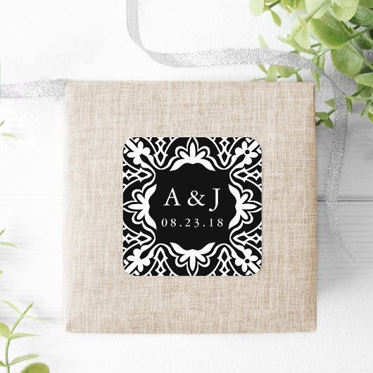 Stickers Monogrammes Mariages de Marrakech | Noir