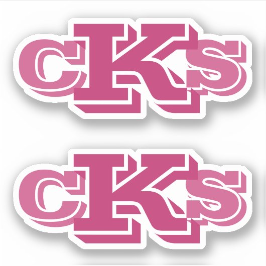 Stickers Monogrammes modernes | Étiquettes initiau (Devant)