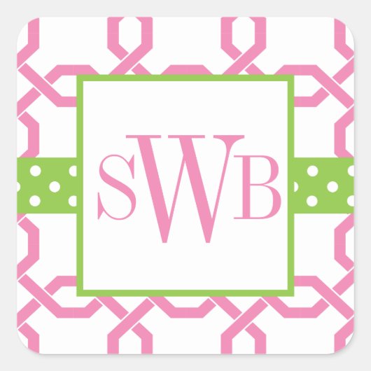 Stickers monogrammes treillis et graine (Devant)