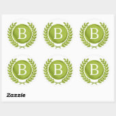 Stickers Monogrammes verts (Feuille)