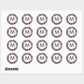 Stickers Monogrammes Zebra Print (Feuille)