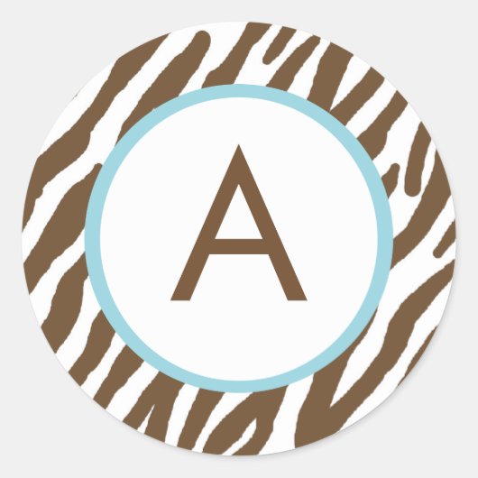 Stickers Monogrammes Zebra Print (Devant)