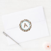 Stickers Monogrammes Zebra Print (Enveloppe)