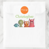 Stickers Monster Anniversaire Monogramme (Sac)