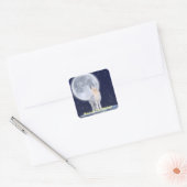 Stickers MOON & WOLF ARCTIQUE Howling (Enveloppe)