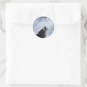 Stickers MOON & WOLF GRAY Howling (Sac)