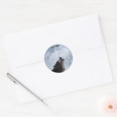 Stickers MOON & WOLF GRAY Howling (Enveloppe)