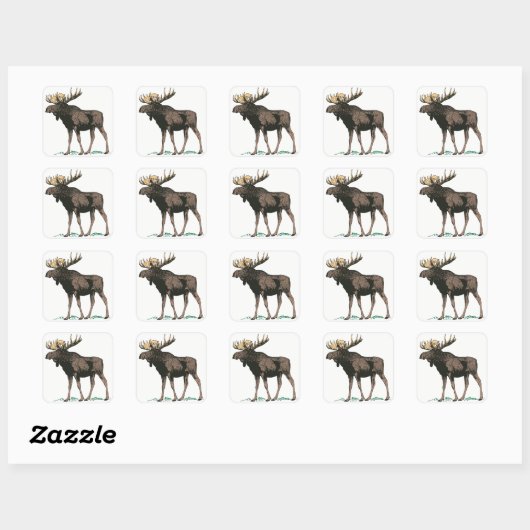 Stickers Moose (Feuille)
